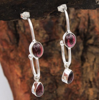 zilveren edelsteen hanger ring oorbellen sieraden 1081